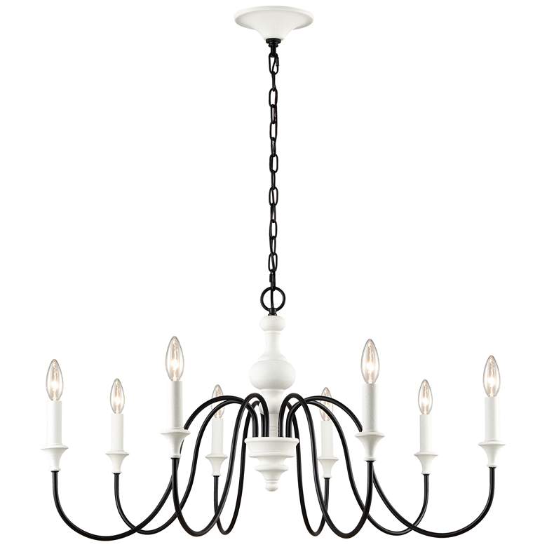 Image 1 Val de Loire 36 inch Wide 8-Light Chandelier - White