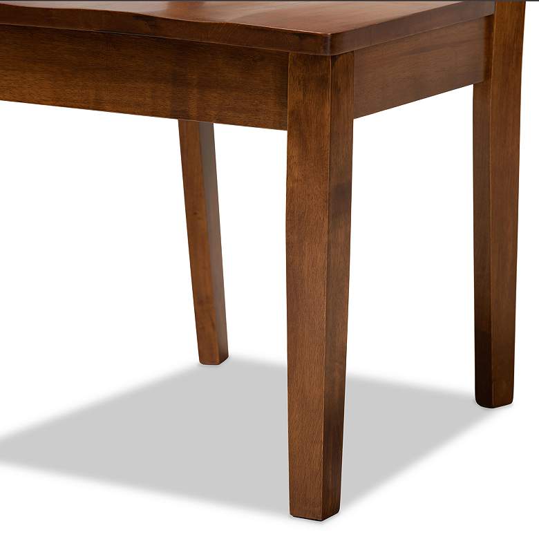 Image 5 Valda Walnut Brown Wood 5-Piece Dining Table and Chair Set more views