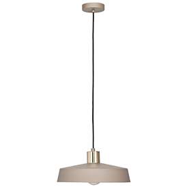 Image1 of Valdiola 14.17" Wide Sand Pendant With Brushed Polished Brass Accent