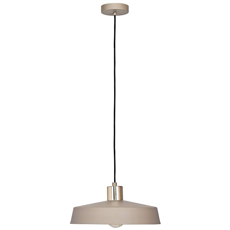 Image 1 Valdiola 14.17" Wide Sand Pendant With Brushed Polished Brass Accent
