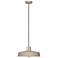 Valdiola 14.17" Wide Sand Pendant With Brushed Polished Brass Accent