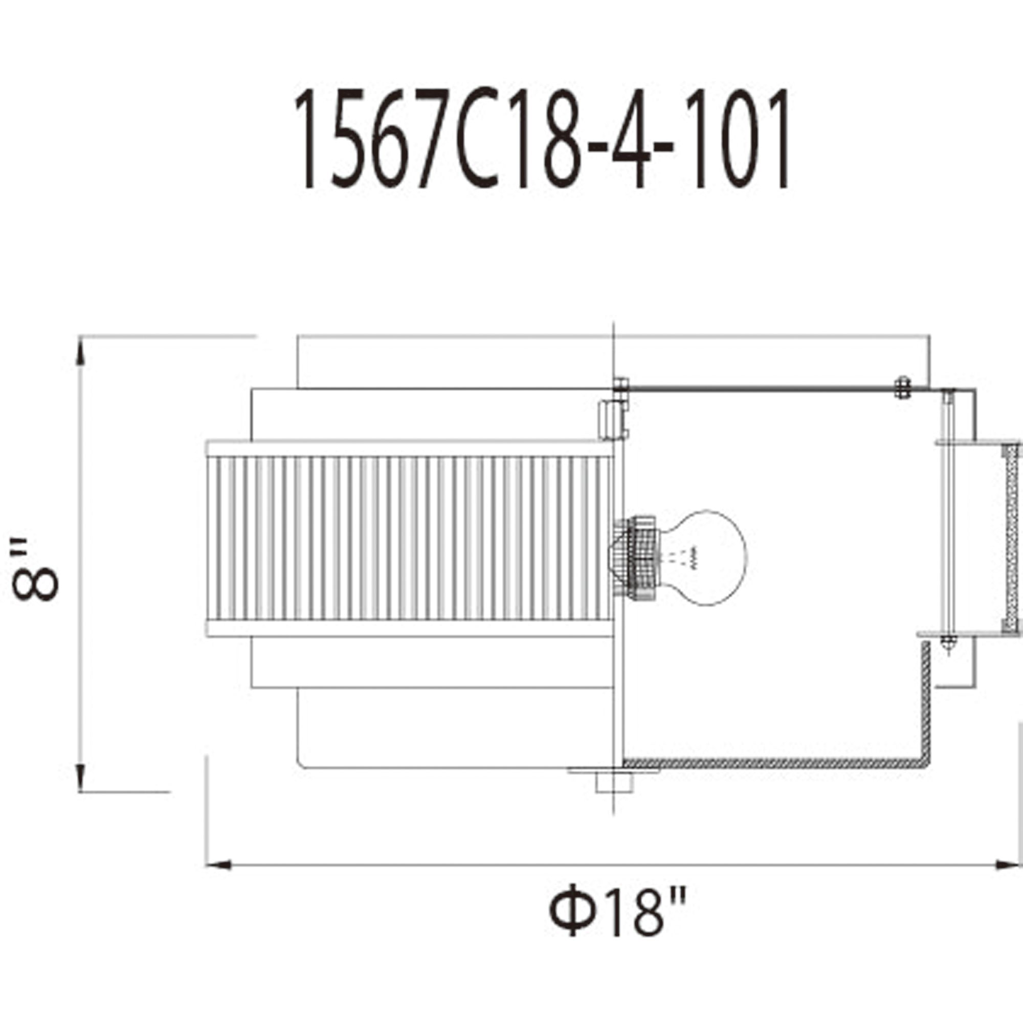 Valdivia 4 Light 18in Black Flush Mount