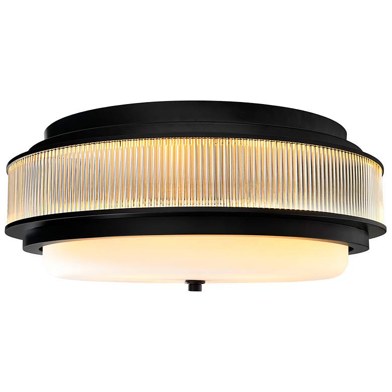 Image 1 Valdivia 4 Light Black Flush Mount