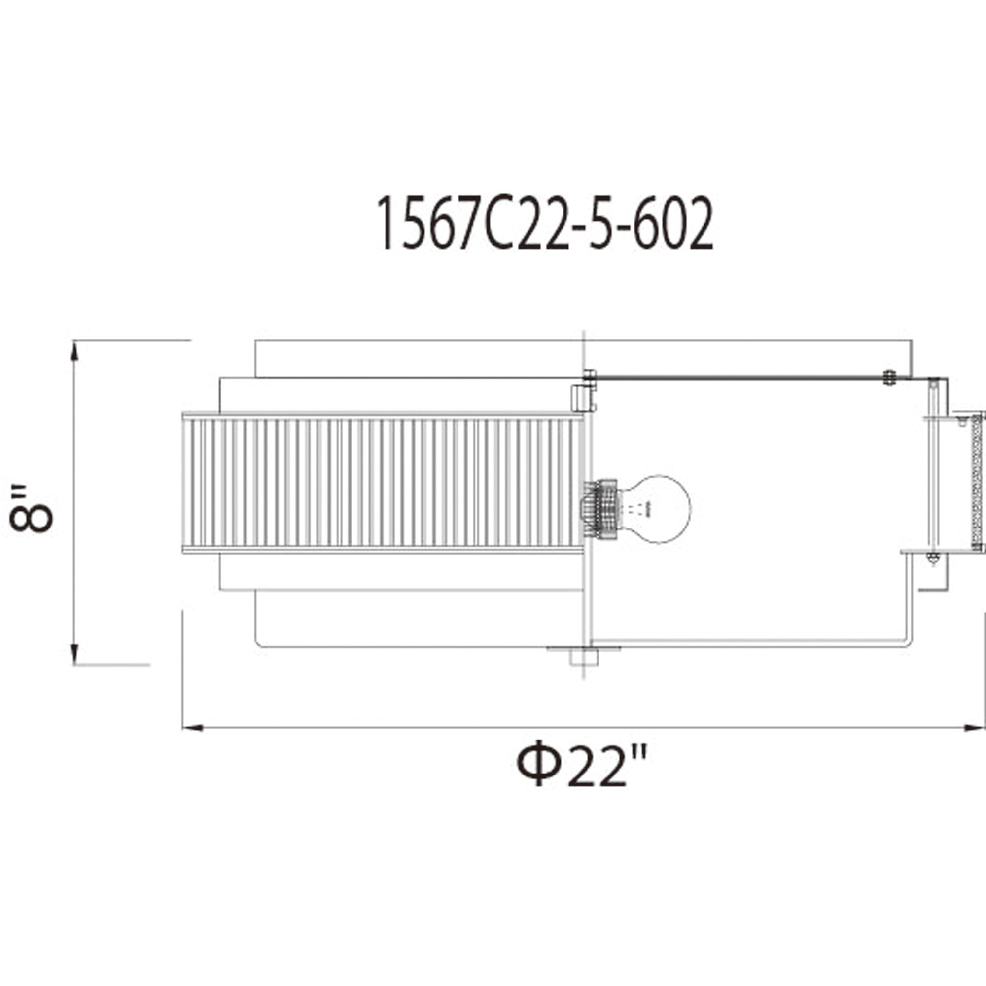 Image 6 Valdivia 5 Light 22in Satin Gold Flush Mount more views