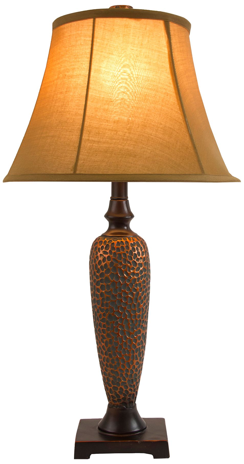 Valdivian Hammered Bronze 3-Piece Floor and Table Lamp Set