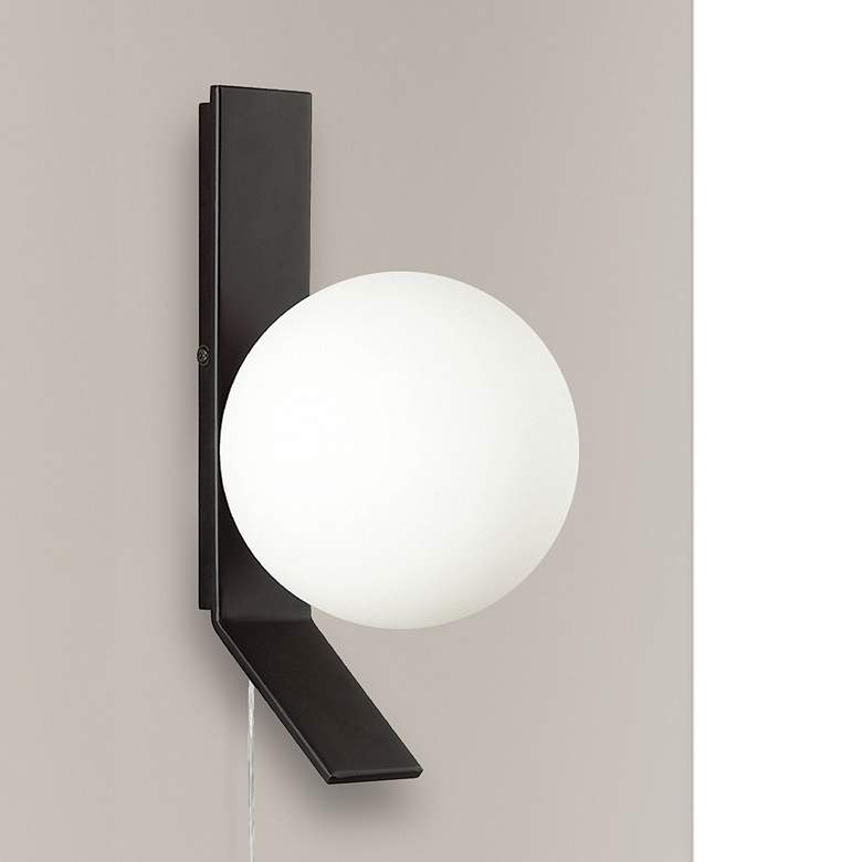 Image 1 Valemont 10" High Matte Black Wall Sconce