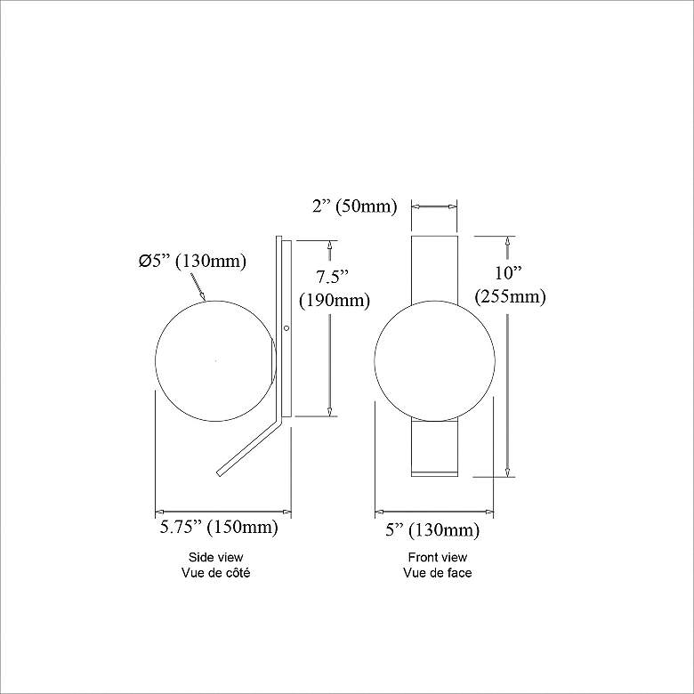 Image 4 Valemont 10" High Matte Black Wall Sconce more views