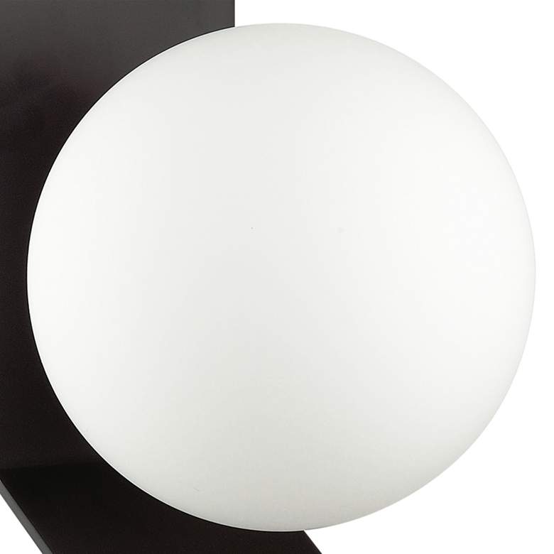 Image 2 Valemont 15 1/4 inch High Modern Matte Black White Globe Wall Sconce more views