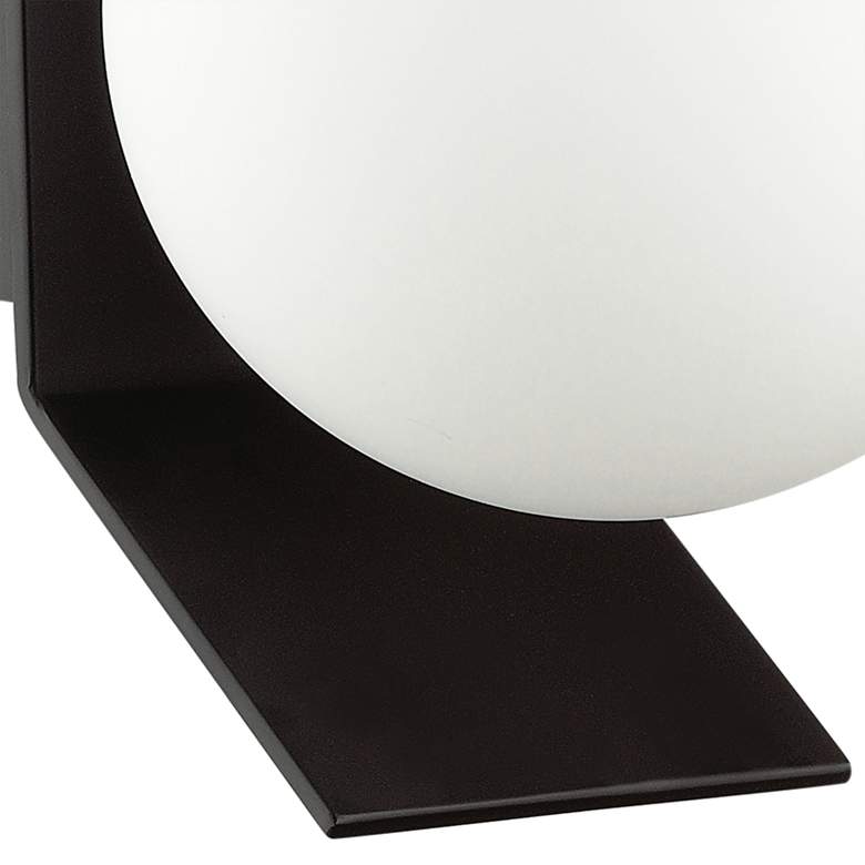 Image 3 Valemont 15 1/4" High Modern Matte Black White Globe Wall Sconce more views