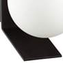 Valemont 15 1/4" High Modern Matte Black White Globe Wall Sconce