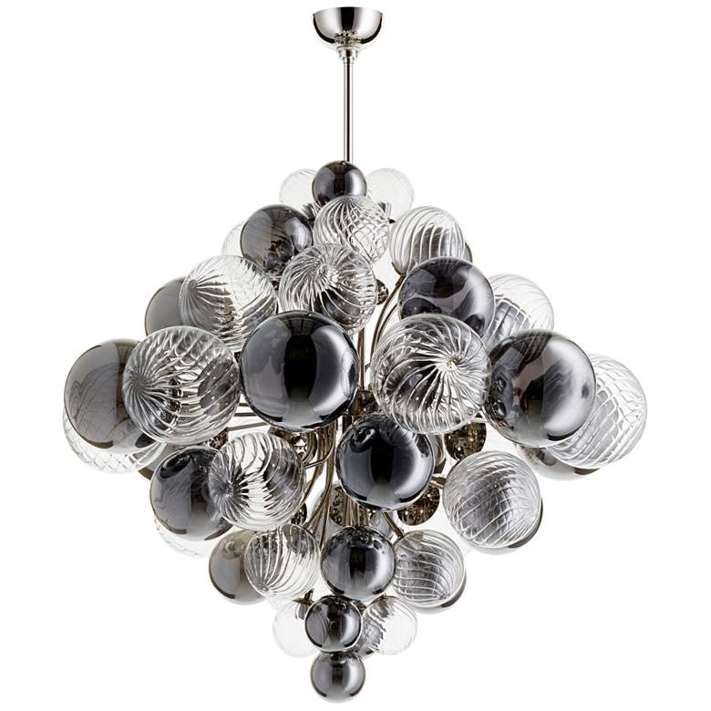 Image 1 Valence 33 3/4" Wide Polished Nickel 25-Light Pendant