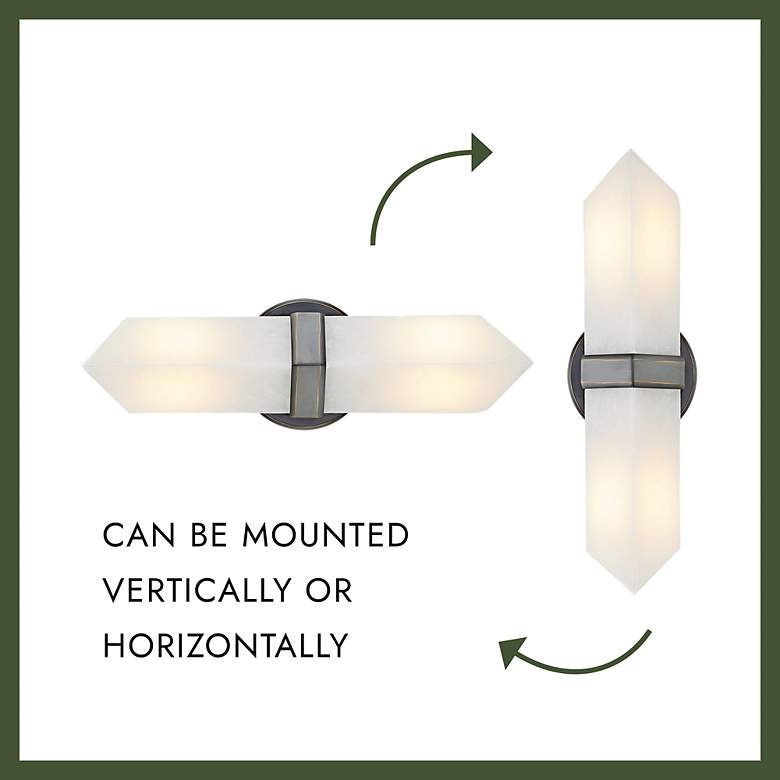 Image 4 Valencia 15" High Urban Bronze 2-Light Wall Sconce more views