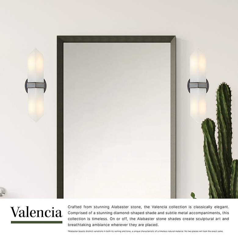Image 2 Valencia 15" High Vintage Brass 2-Light Wall Sconce more views