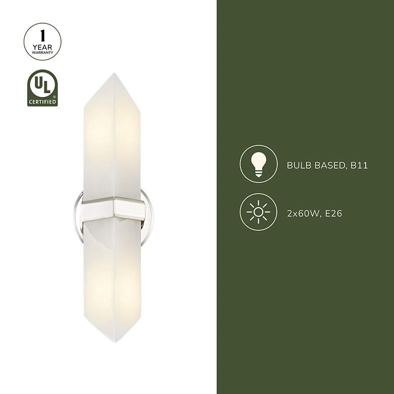 Image 3 Valencia 15" High Vintage Brass 2-Light Wall Sconce more views