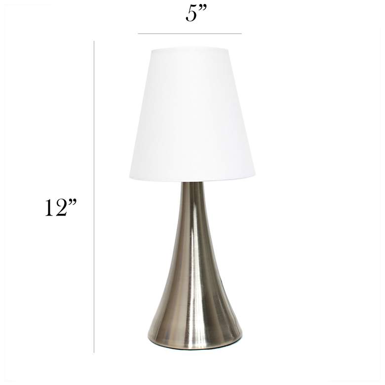 Image 4 Valencia 2 Pack Mini Touch Table Lamp Set with White Fabric Shades more views