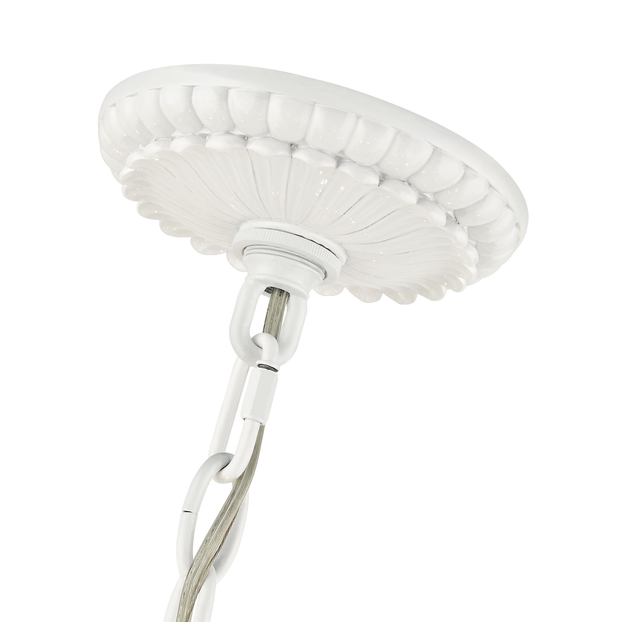 Valencia 5 Light Shiny White Chandelier