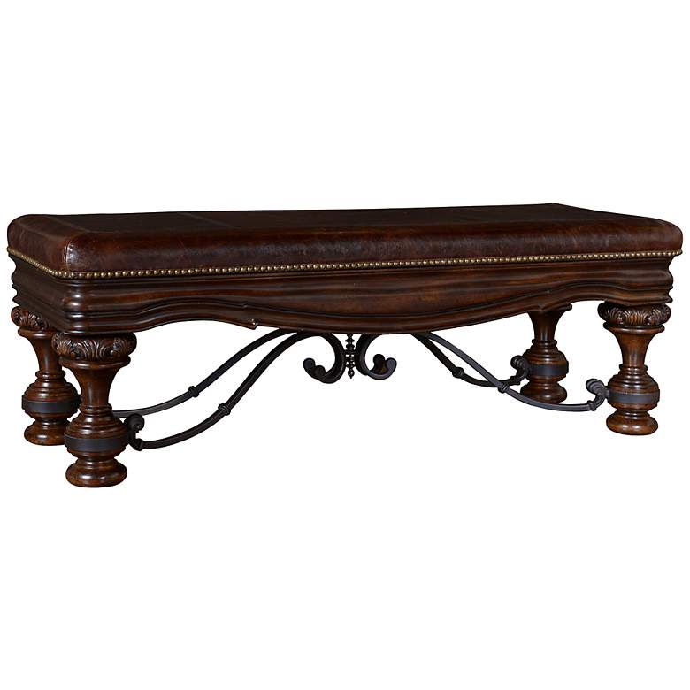 Image 1 Valencia 54 1/4" Wide Cushioned Storage Bench