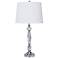 Valencia Clear Crystal and Chrome Table Lamp with Bell Shade