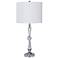 Valencia Clear Crystal and Chrome Table Lamp with Drum Shade