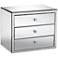 Valencia Clear Crystal and Mirrored 3-Drawer Jewelry Box