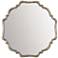 Valentia Oxidized Silver Rust Gray 32" Round Wall Mirror