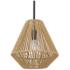 Valentina 12 1/4"W Black with Natural Raphia Pendant Light