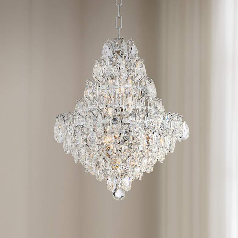 Valentina 16 1/2&quot; Wide Chrome and Crysta 10-Light Chandelier