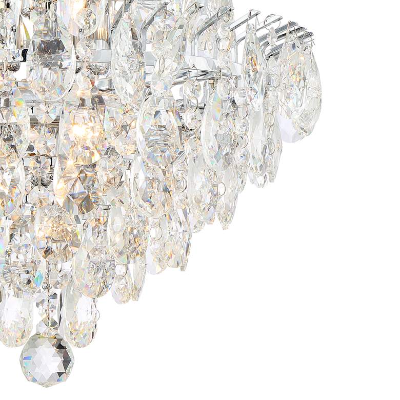 Valentina 16 1/2&quot; Wide Chrome and Crysta 10-Light Chandelier more views