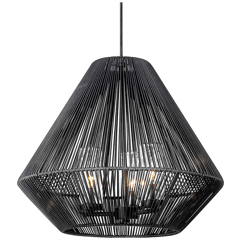 Image 3 Valentina 18 1/4" High Natural Black Outdoor Hanging Light