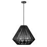 4_Valentina 18 1/4" High Natural Black Outdoor Hanging Light more views