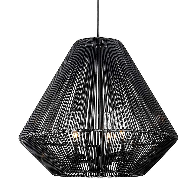 Image 5 Valentina 18 1/4" High Natural Black Outdoor Hanging Light more views