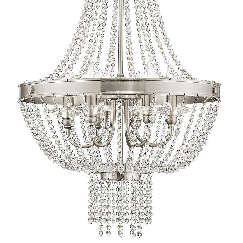 Image 4 Valentina 18 1/4" Wide Brushed Nickel 6-Light Chandelier more views