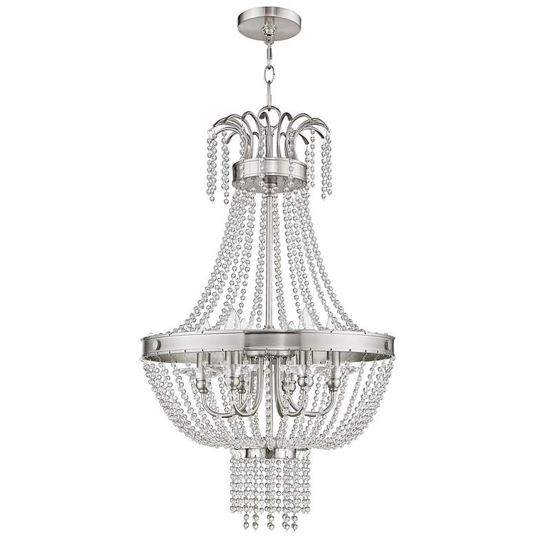 Image 5 Valentina 18 1/4" Wide Brushed Nickel 6-Light Chandelier more views