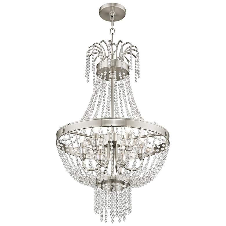 Image 7 Valentina 18 1/4" Wide Brushed Nickel 6-Light Chandelier more views