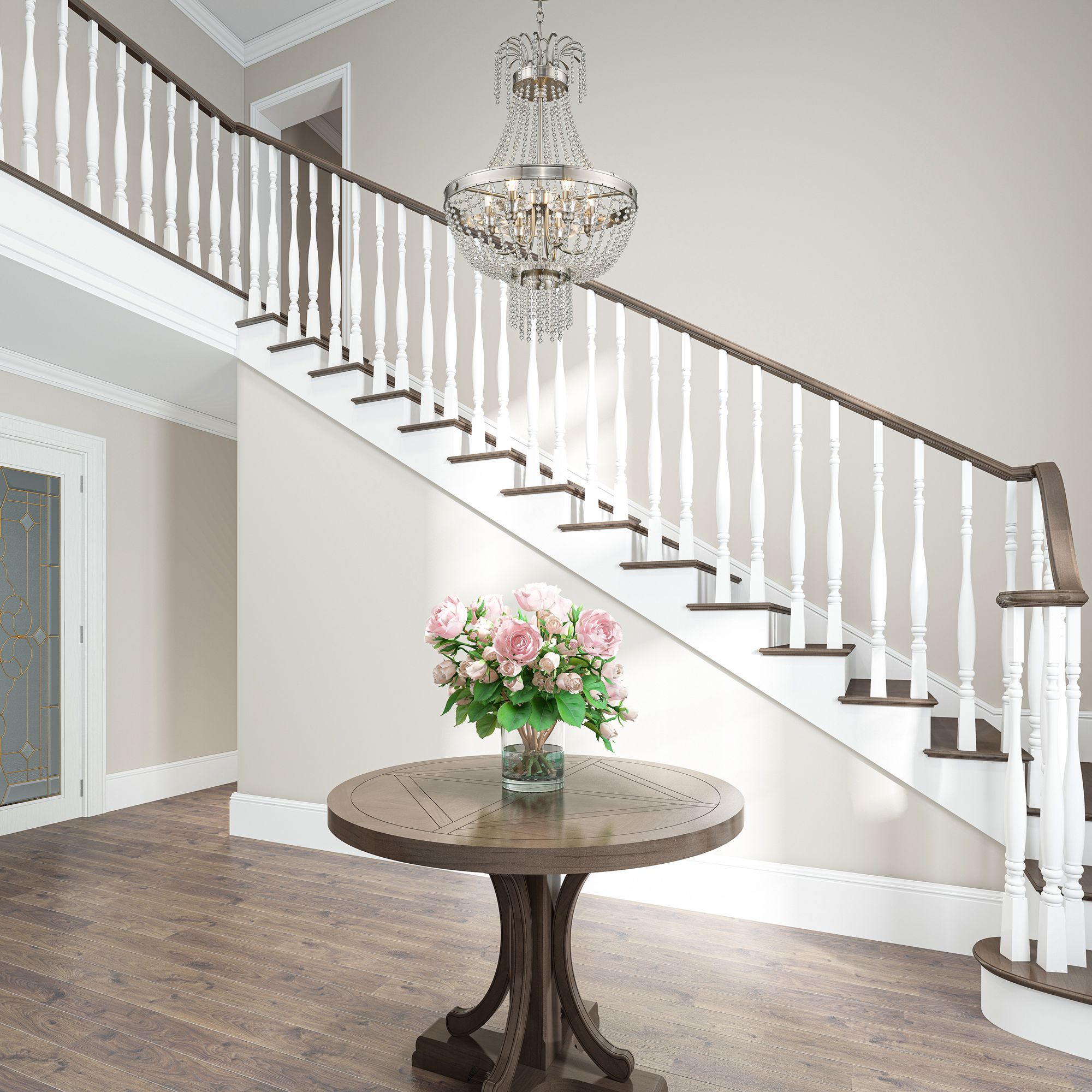 Valentina 18 1/4" Wide Brushed Nickel 6-Light Chandelier in scene