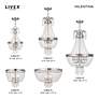 Valentina 18 1/4" Wide Brushed Nickel 6-Light Chandelier in scene