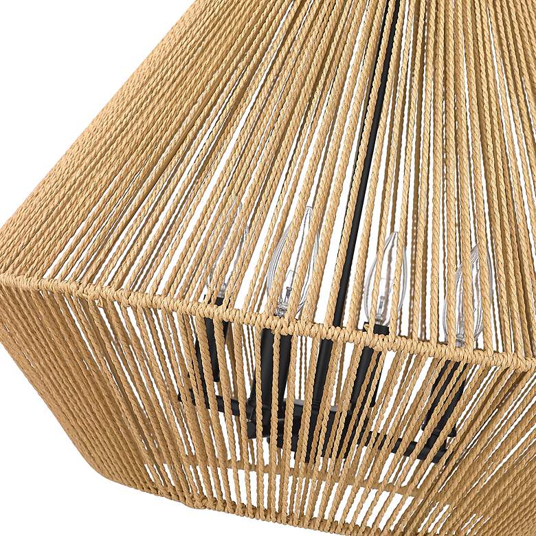 Image 6 Valentina 21" Wide 4-Light Natural Raphia Rope Modern Pendant more views