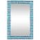 Valentina Blue Chevron 24" x 36" Rectangle Wall Mirror