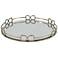 Valentina Silver Metal and Mirrored Round Decorative Tray