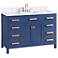 Valentino 48" Wide Blue Wood 5-Drawer Single Sink Vanity