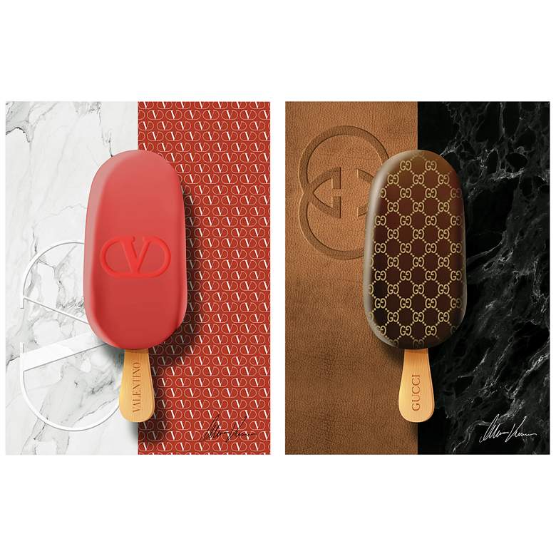 Image 2 Valentino and Gucci Glamour 18" x 24" 2-Piece Wall Art Set