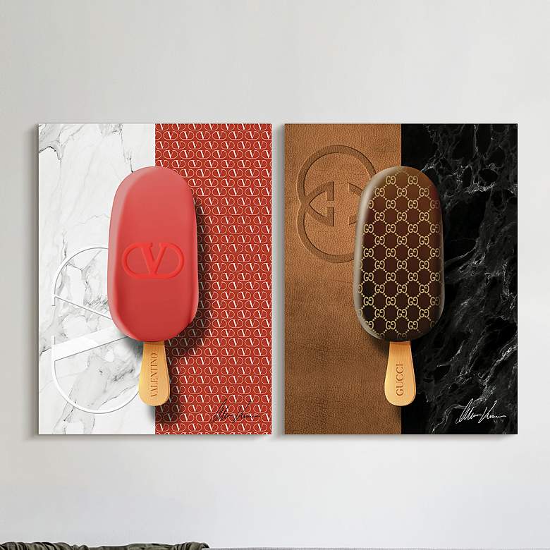 Image 1 Valentino and Gucci Glamour 18" x 24" 2-Piece Wall Art Set
