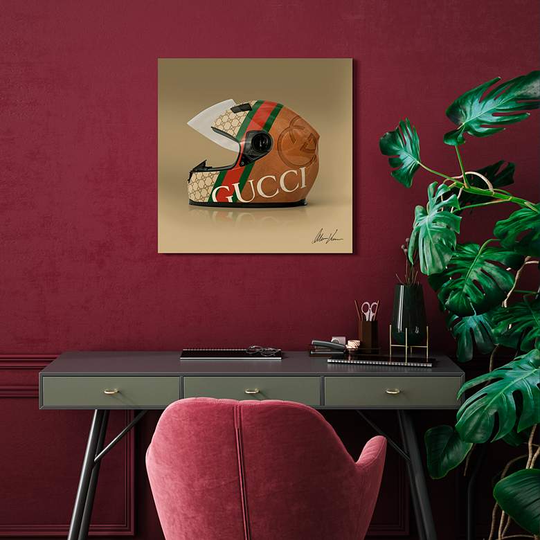 Image 3 Valentino and Gucci Helmet 24" Square 2-Piece Wall Art Set more views