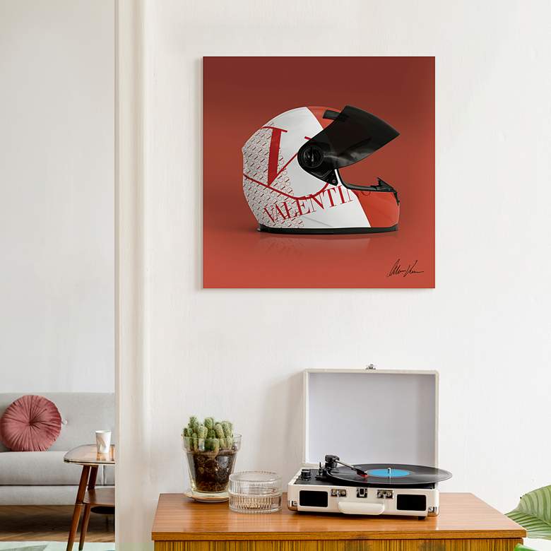 Image 4 Valentino and Gucci Helmet 24" Square 2-Piece Wall Art Set more views