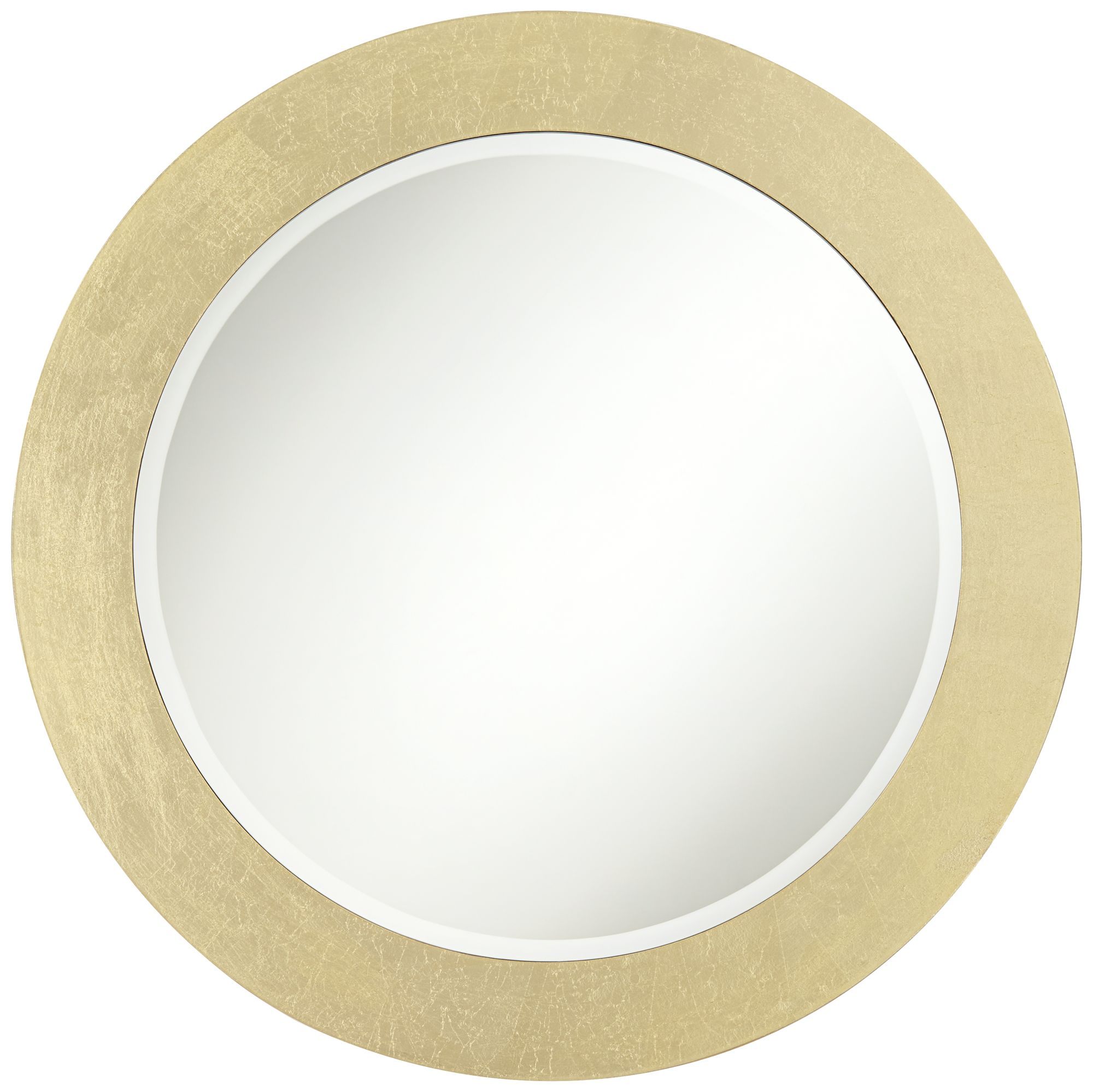 Valera Glossy Gold 31 1/2" Round Wall Mirror