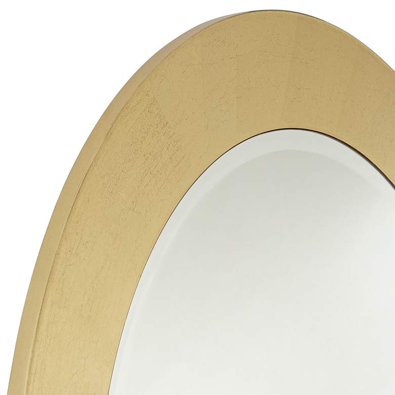 Image 3 Valera Glossy Gold 31 1/2 inch Round Wall Mirror more views