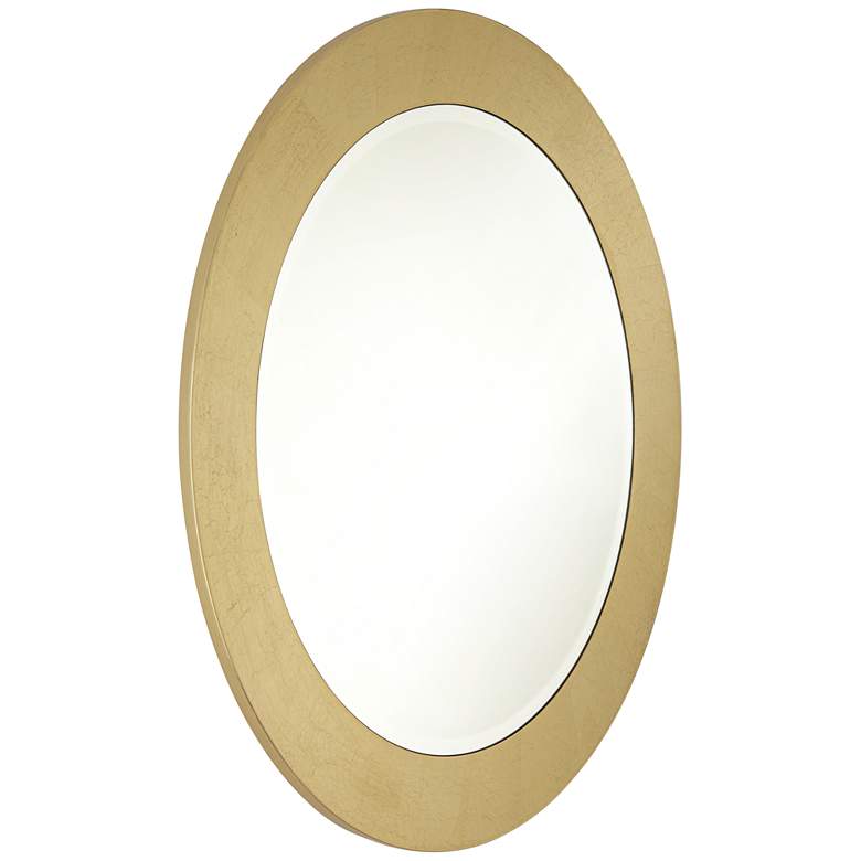 Image 5 Valera Glossy Gold 31 1/2 inch Round Wall Mirror more views