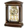 Valeria Burl Veneer 14" High Bulova Mantel Clock