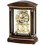 Valeria Burl Veneer 14" High Bulova Mantel Clock