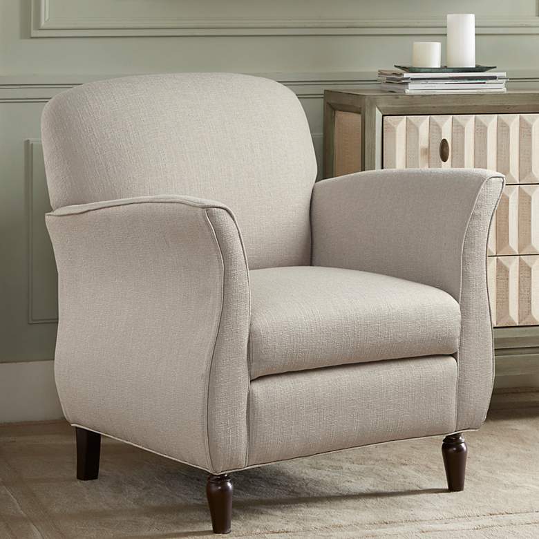 Image 1 Valeria Cream Fabric Accent Chair